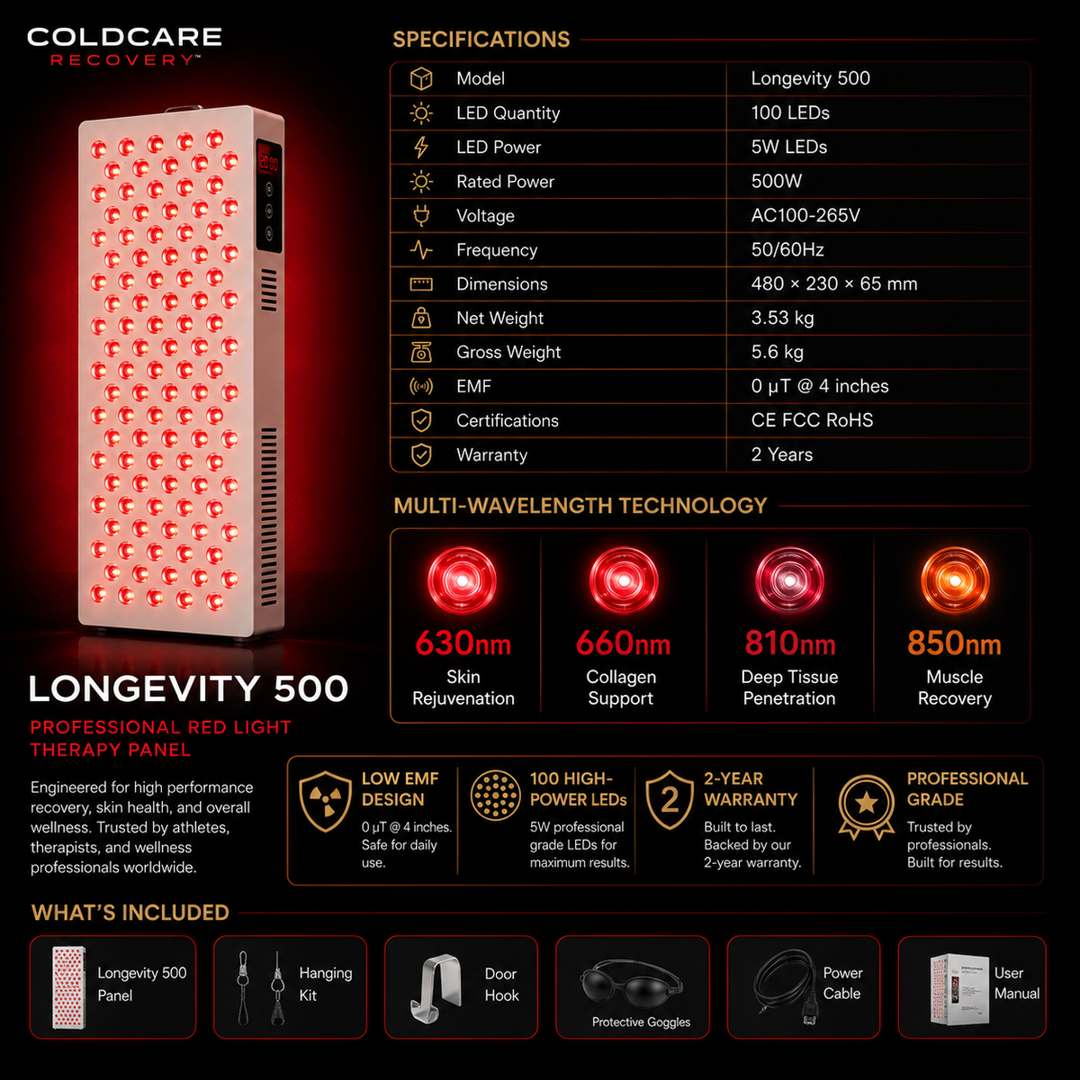 ColdCare Recovery™ Longevity 500