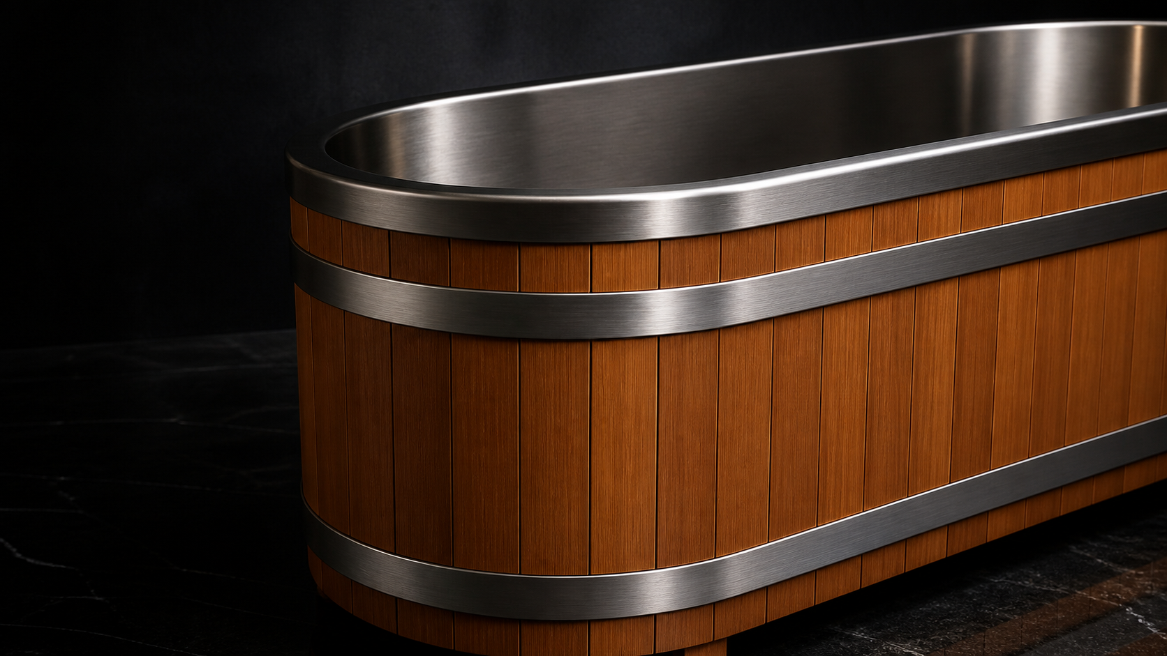 Aurora timber and stainless-steel construction