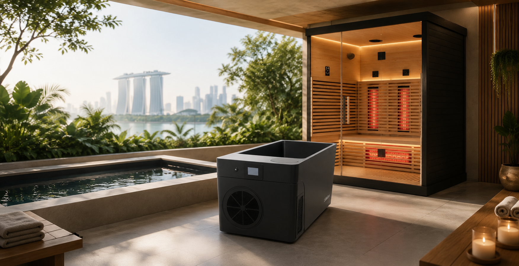 ColdCare ice bath and infrared sauna in Singapore